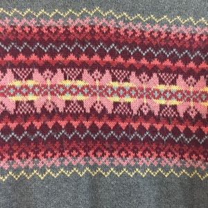 Eddie Bauer Sweaters - Eddie Bauer gray sweater colorful angora stripe Eddie Bauer Sweaters - Eddie Bauer gray sweater colorful angora stripe